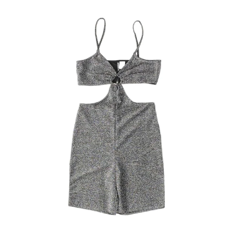 Today Only Silver Solid Mini Dress