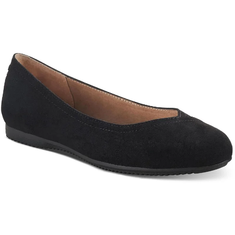 Holiday Sale Style & Co. Womens Lydiaa Faux Suede Almond Toe Ballet Flats