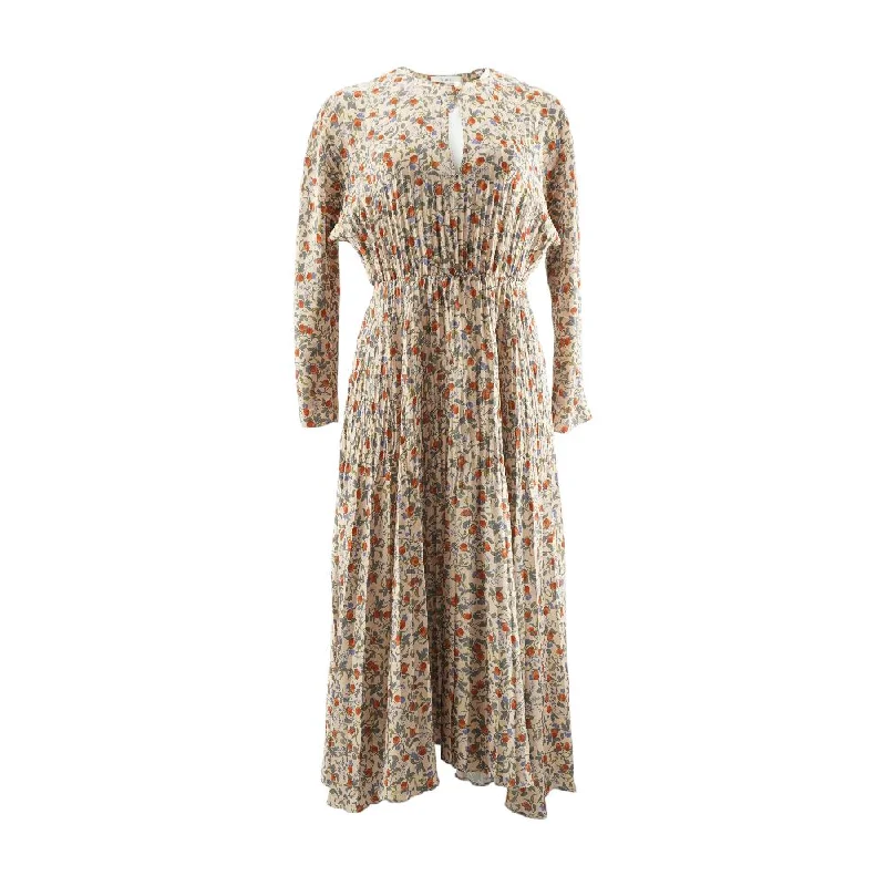 Savings Alert Tan Floral Maxi Dress