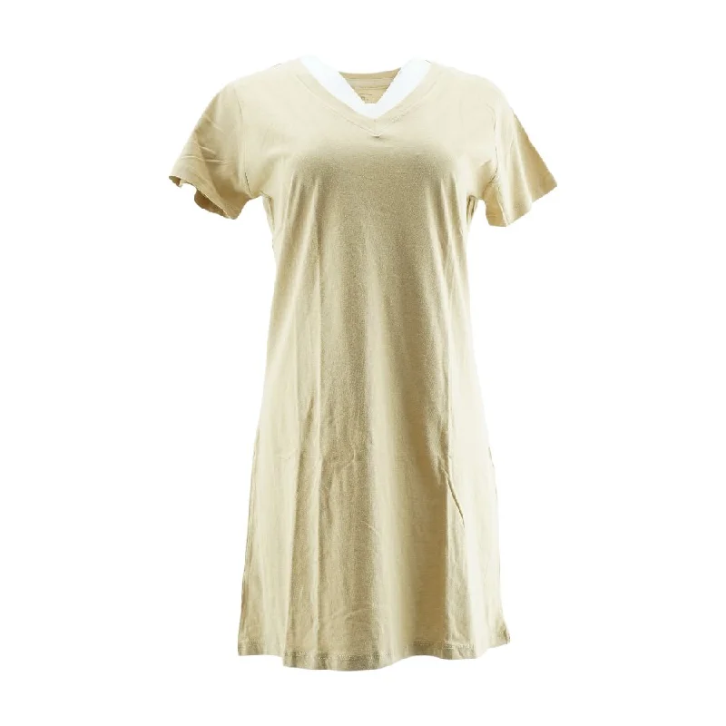 Final Clearance Tan Solid Mini Dress