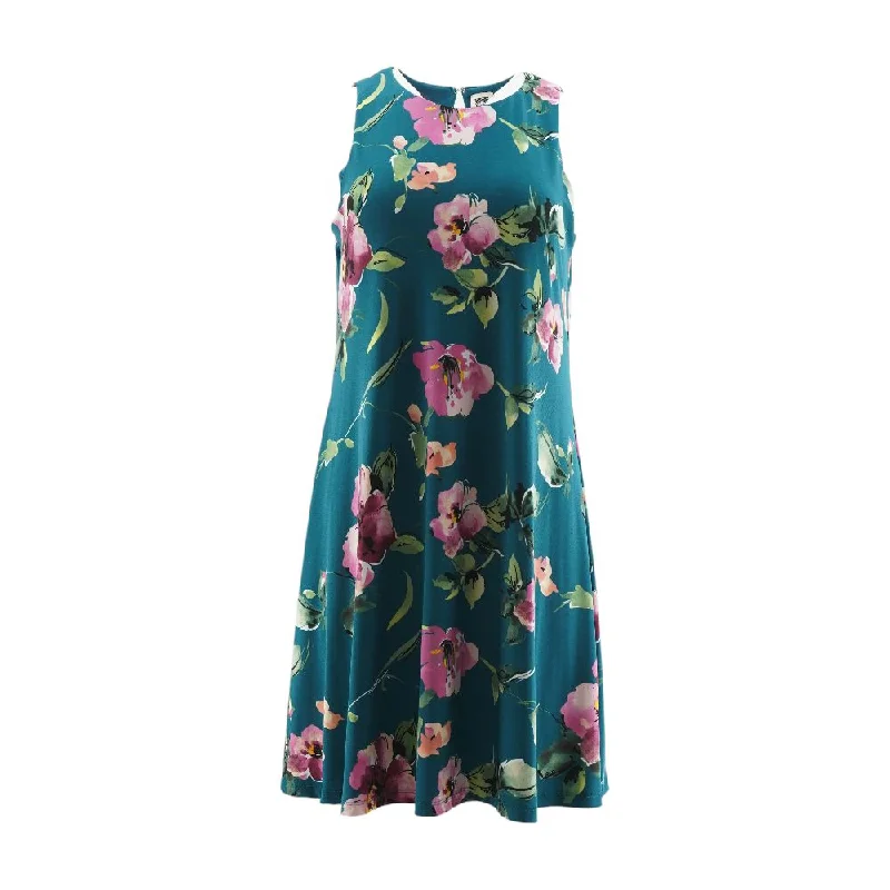 Special Savings Teal Floral Midi Dress