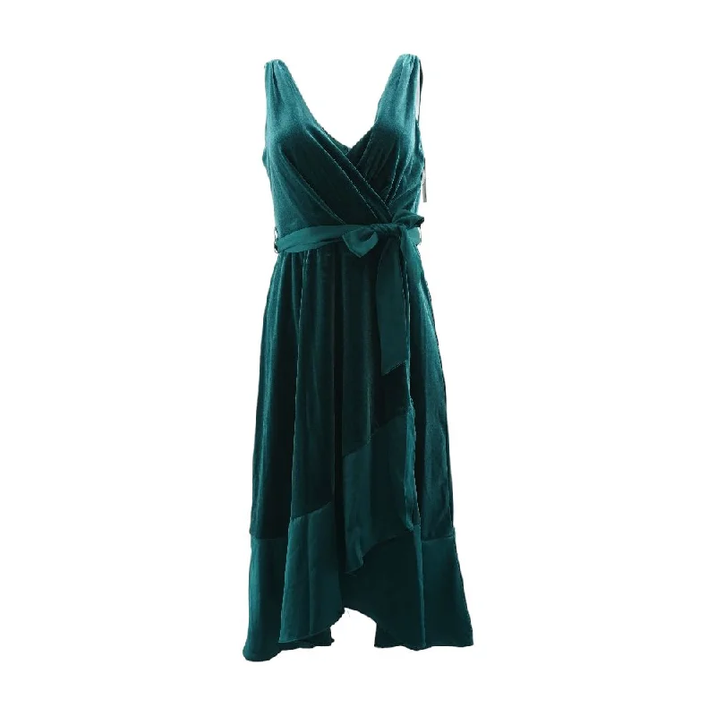 Deal Alert Teal Solid Midi Dress