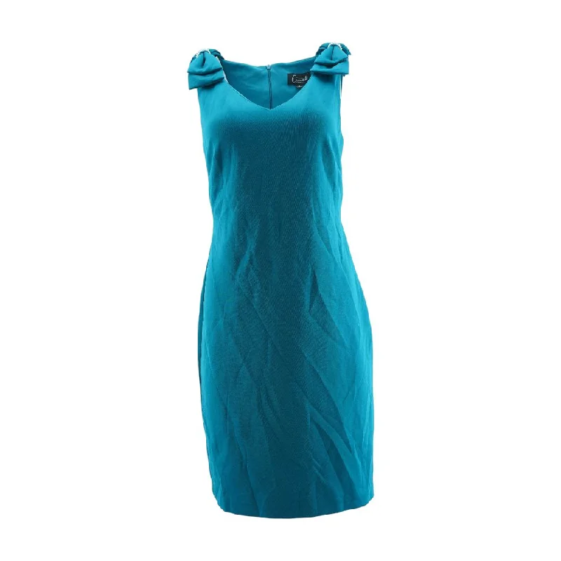 Super Savings Teal Solid Midi Dress