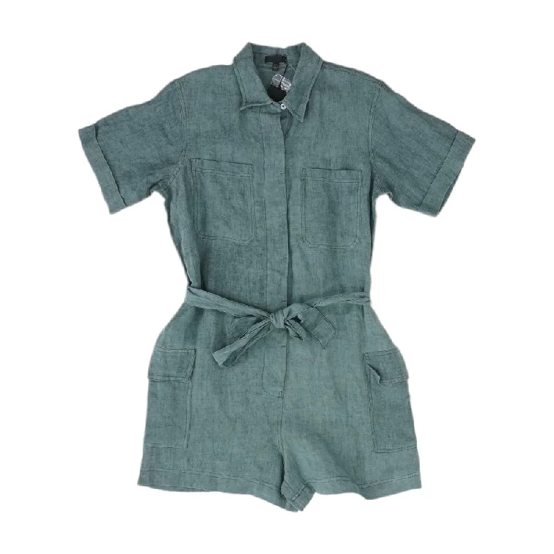 Lowest Price Teal Solid Romper