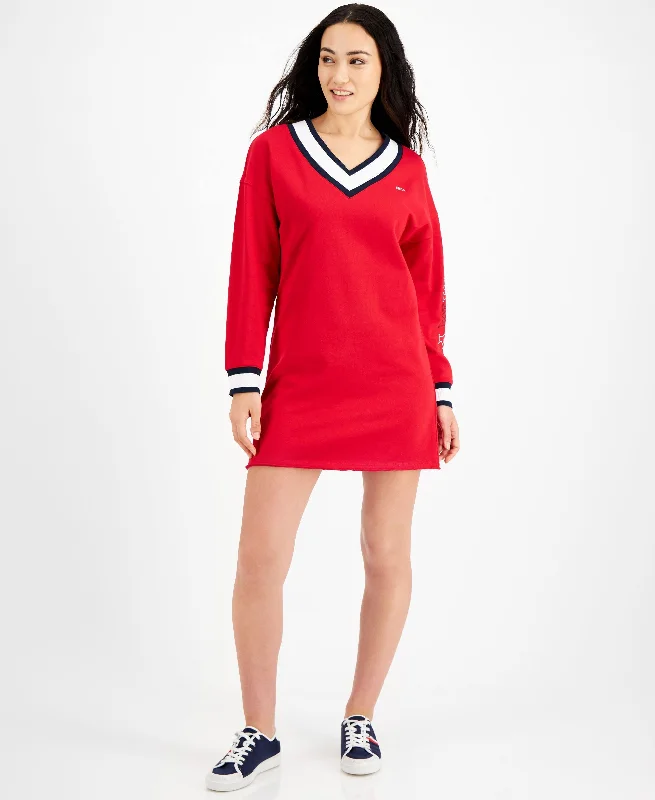 Holiday Sale Tommy Jeans Contrast Trim Sweatshirt Dress