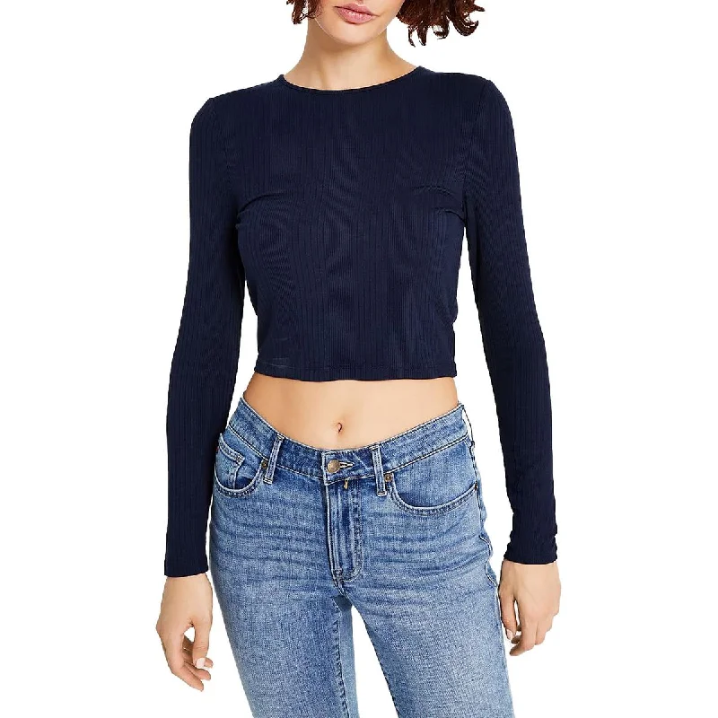 Great Deals Tommy Jeans Womens Cut-Out Cropped Pullover Top