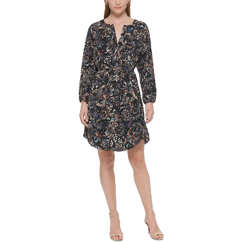 Lowest Price Vince Camuto Womens Petites Paisley Mini Shift Dress