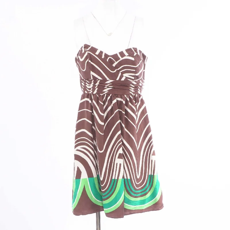 Limited Availability Vintage Paris Silk Printed Strapless Mini Dress