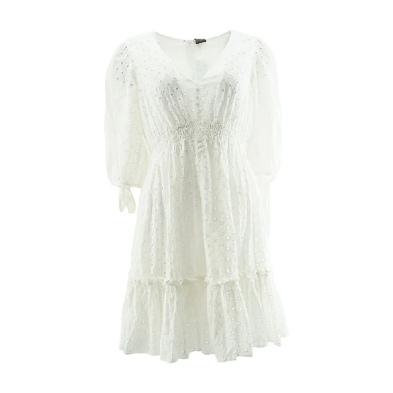 The Best Prices White Eyelet Midi Dress