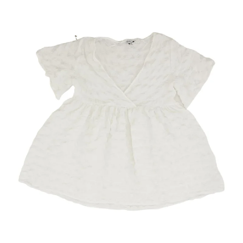 Take Advantage White Solid Mini Dress