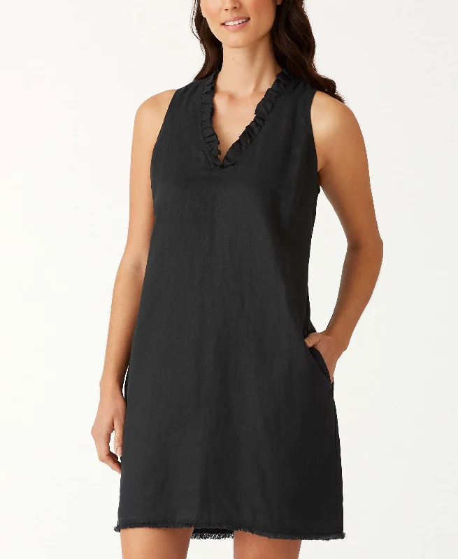 Amazing Deals Womens Two Palms Ruffle Shift Dress