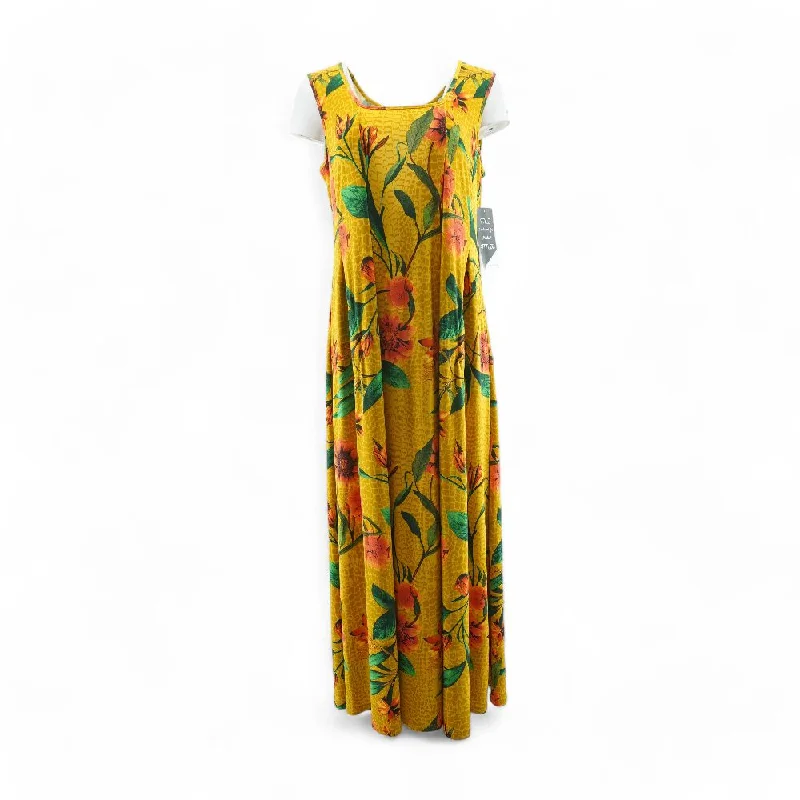 Super Sale Yellow Floral Maxi Dress
