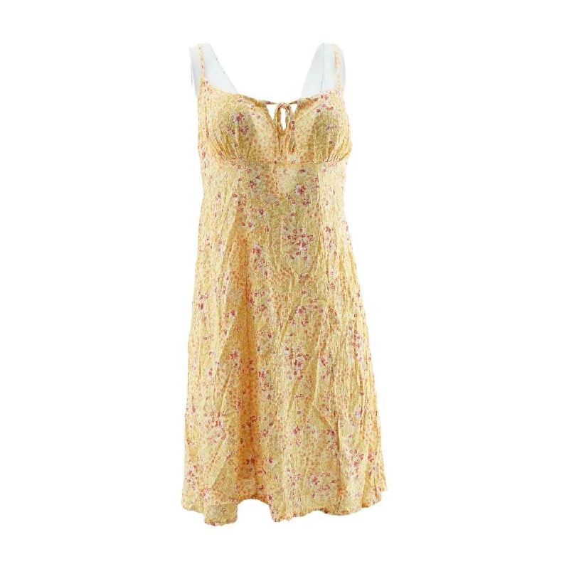 Super Bargain Yellow Floral Mini Dress