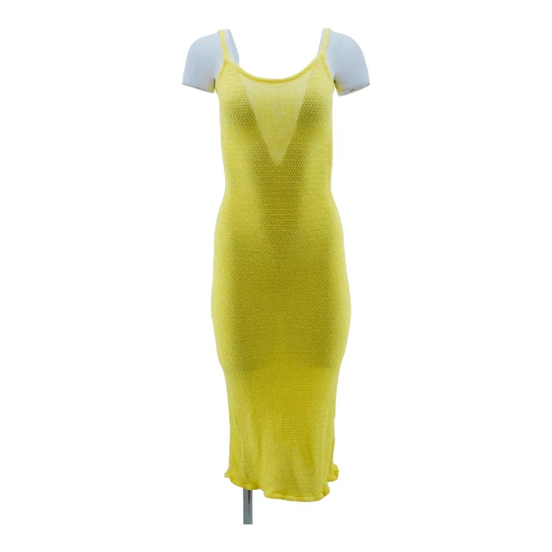 Special Price Yellow Solid Maxi Dress
