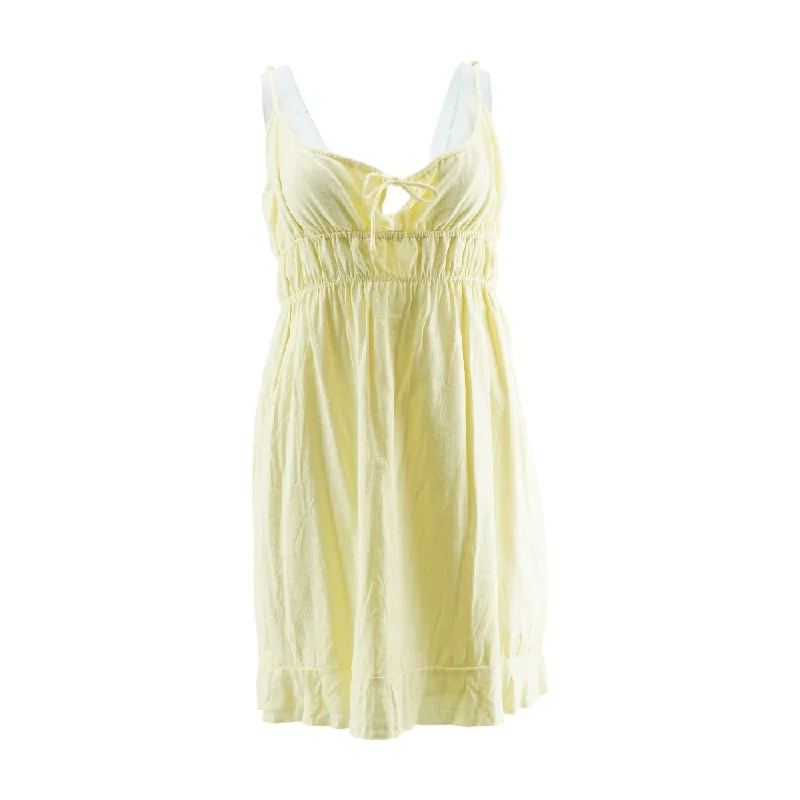 Today’s Special Yellow Solid Midi Dress