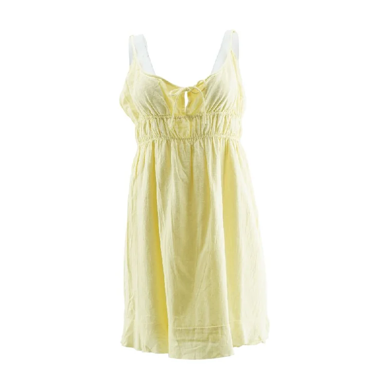Savings Galore Yellow Solid Midi Dress