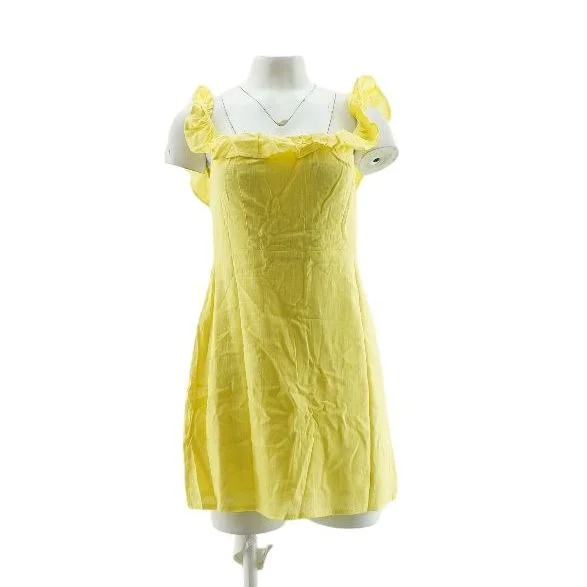 Daily Specials Yellow Solid Mini Dress