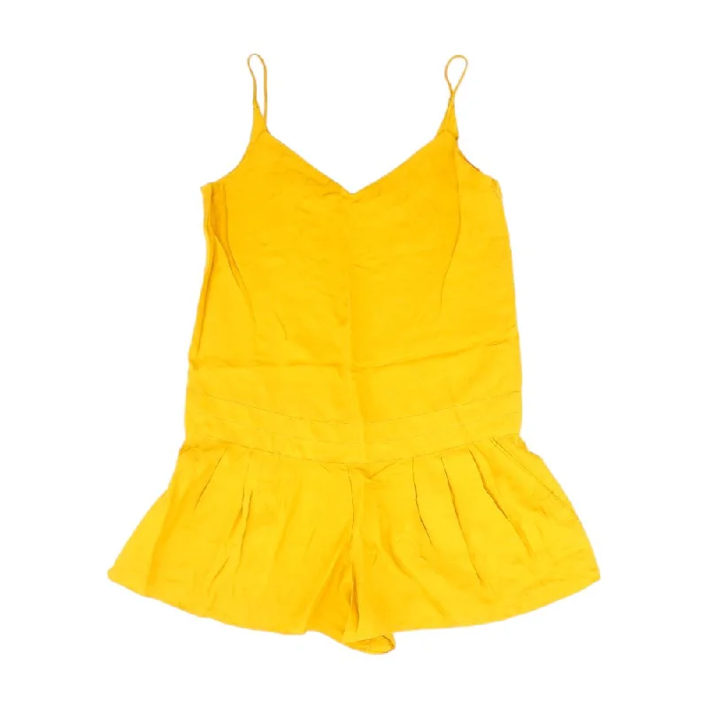 New Markdowns Yellow Solid Romper