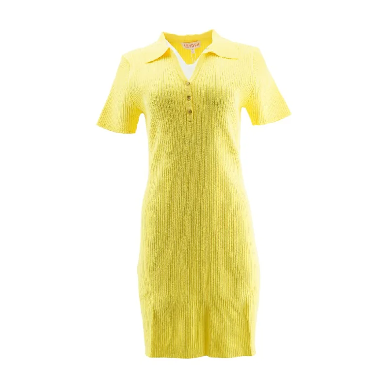 Blowout Sale Yellow Striped Midi Dress