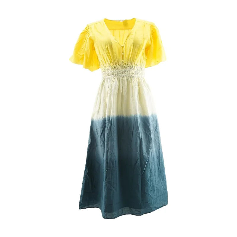 Quick Sale Yellow Tie Dye Maxi Dress
